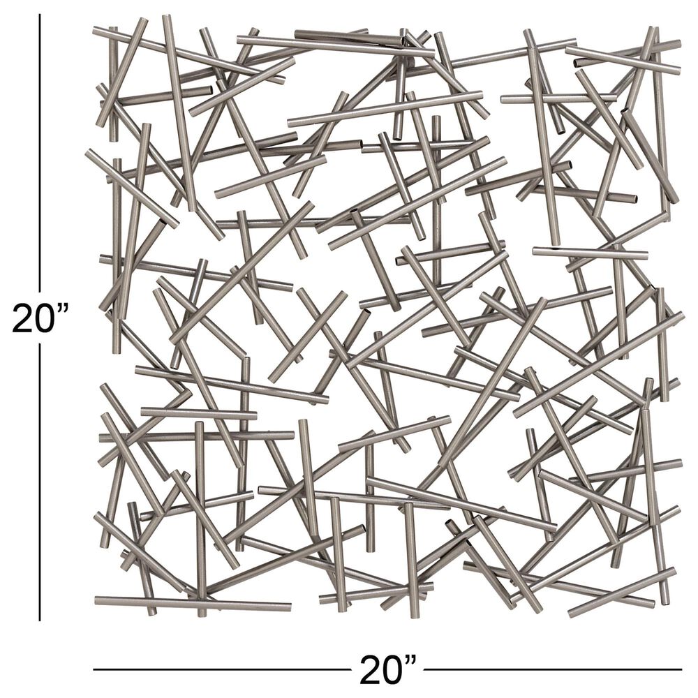 Maple and Jade 20&quot; x 20&quot; Wall Decor in Silver, , large
