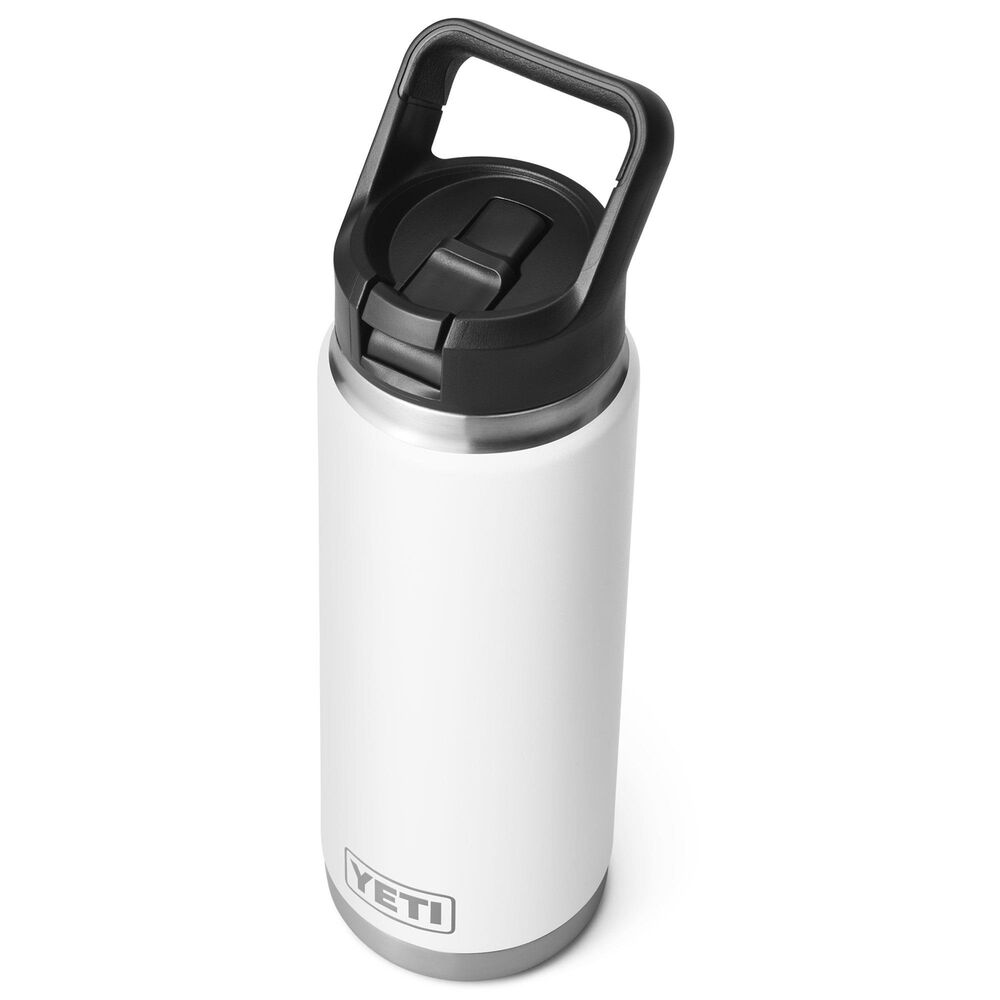 YETI Rambler 26 Oz Water Bottle with Straw Cap in White, , large