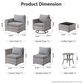 HOMLUX 9-Piece Wicker Sectional Patio Furniture Set in Dark Gray, , large