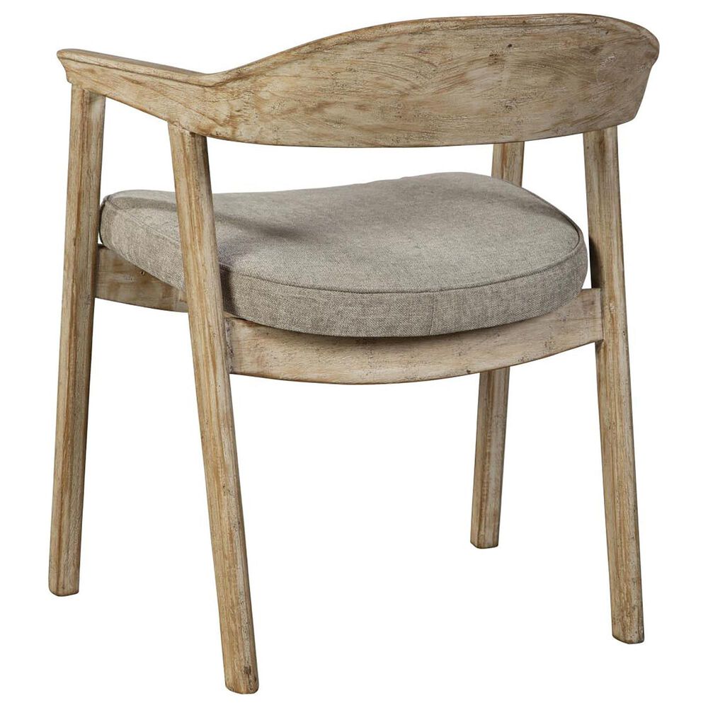 Nest Home Collections Vanessa Arm Chair in Aged White, , large