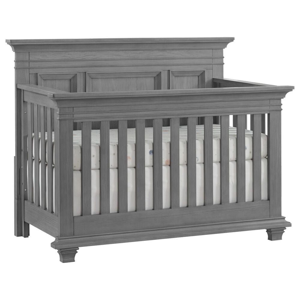 Oxford Baby Weston 2-Piece 4-in-1 Crib and Dresser Nursery Set in Dusk Gray, , large