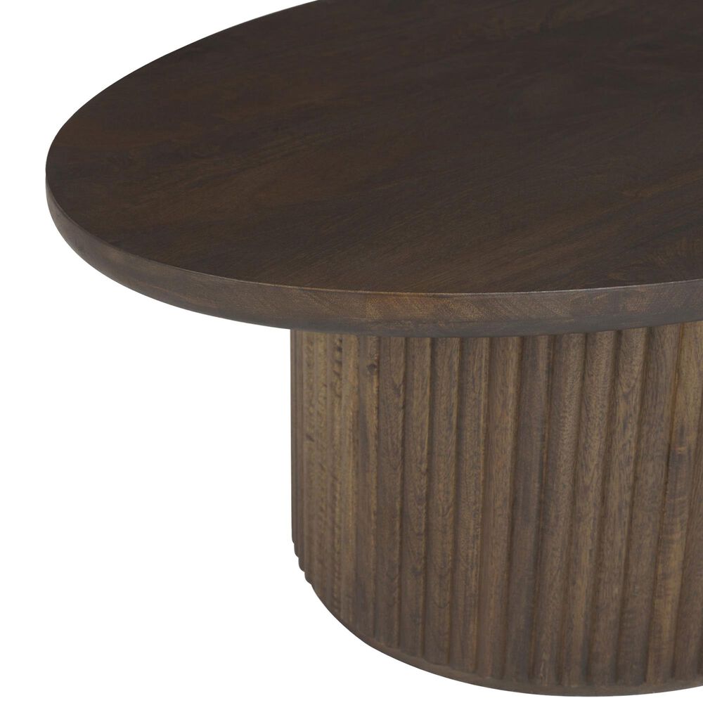 Mercana Terra Oval Coffee Table in Dark Brown, , large