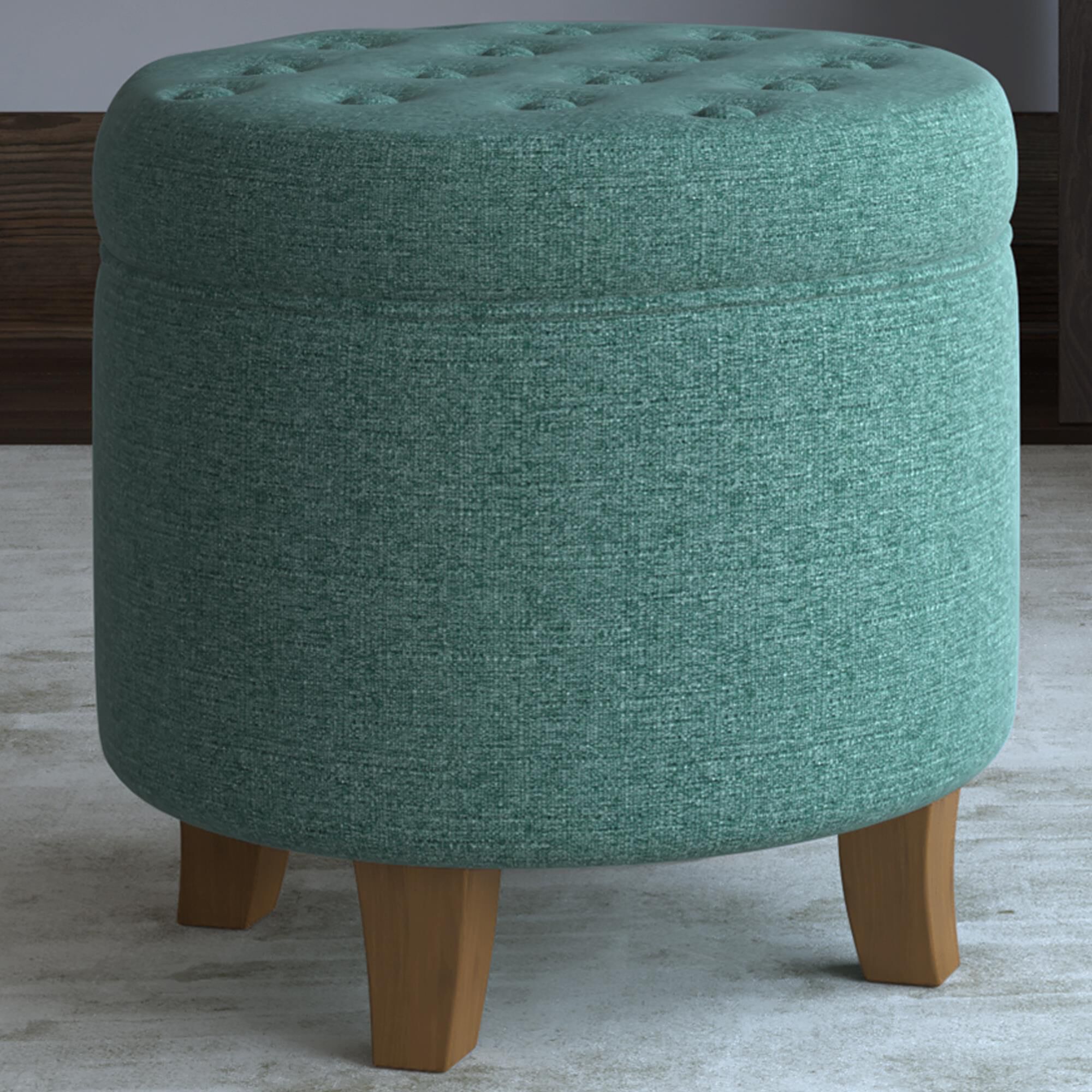 Kinfine Storage Ottoman in Teal NFM