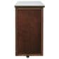 Hearth and Haven Outdoor Kitchen Island Cart with Stainless Steel Top, Towel and Spice Racks in Dark Brown, , large