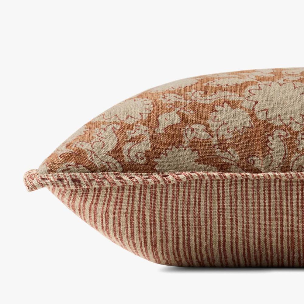 Loloi 18&quot; Square Throw Pillow in Rust and Multicolor, , large