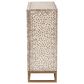 Baxton Studio Ercilia Storage Cabinet in White, Rustic Brown and Gold, , large