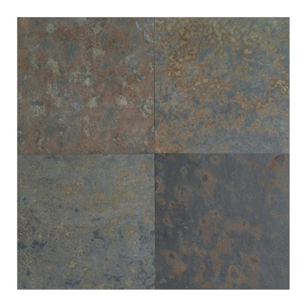 Dal-Tile Slate 16" x 16" Natural Cleft Stone Tile in Multicolor, , large