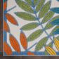 Nourison Aloha ALH18 2" x 6" Ivory and Multicolor Indoor/Outdoor Runner, , large