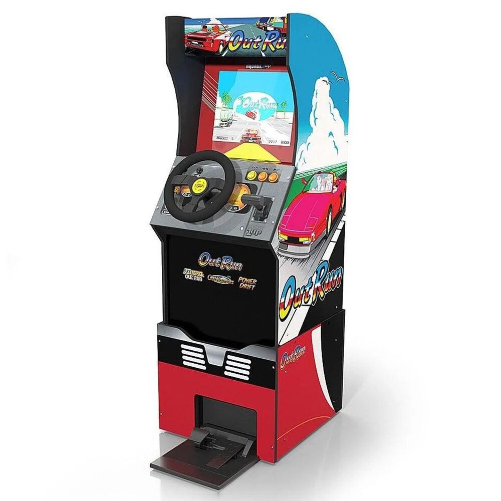 Arcade1up 4" Outrun Standing Arcade Game with Light-up Marquee and Riser, , large