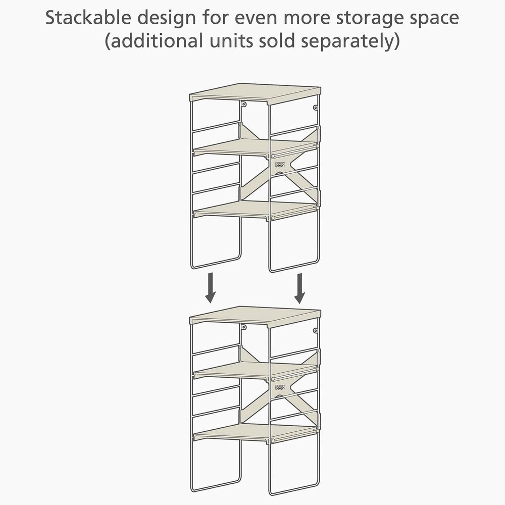 Joseph Joseph Level Adjustable Shoe Rack in Ecru, , large