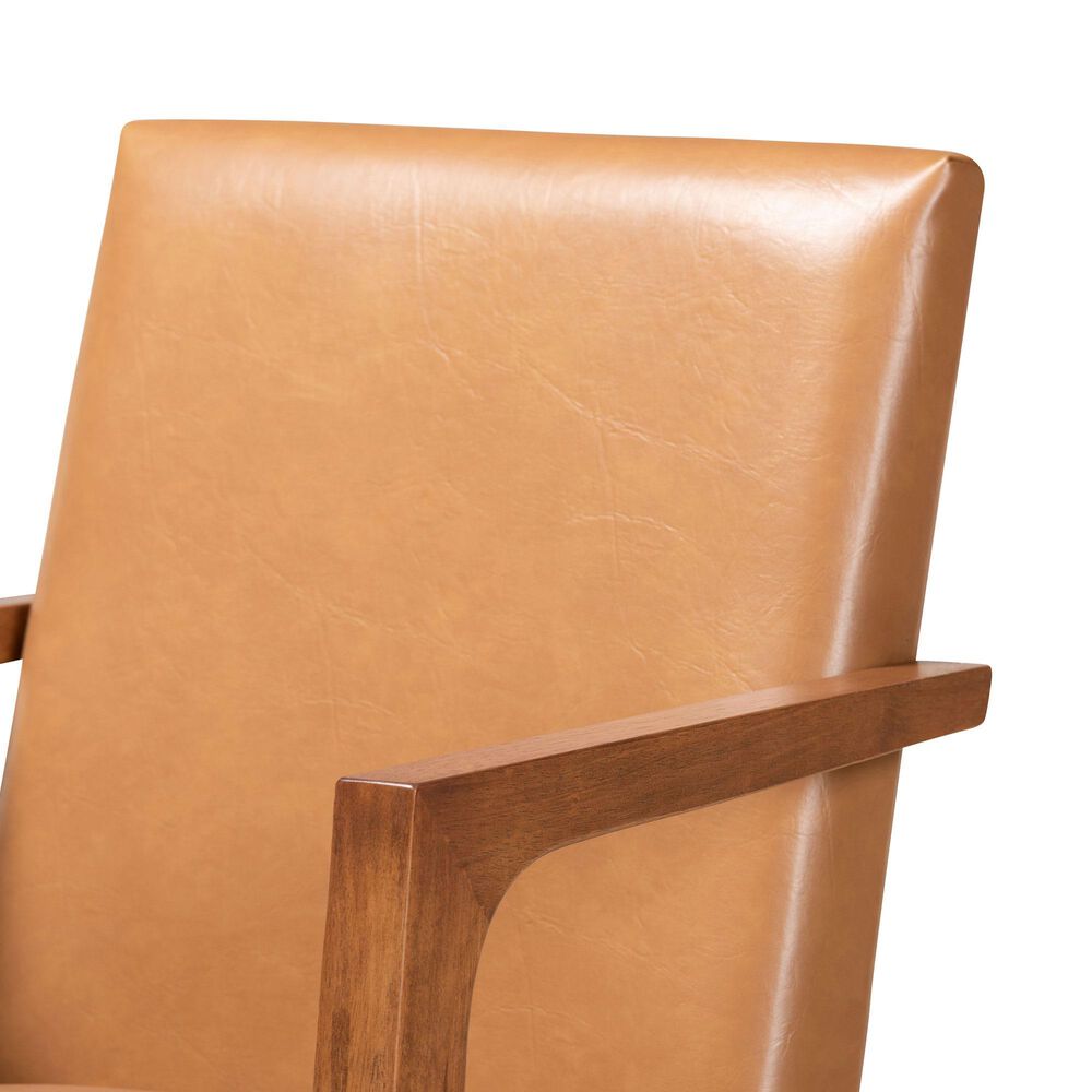 Baxton Studio Andrea Arm Chair in Tan (Set of 2), , large