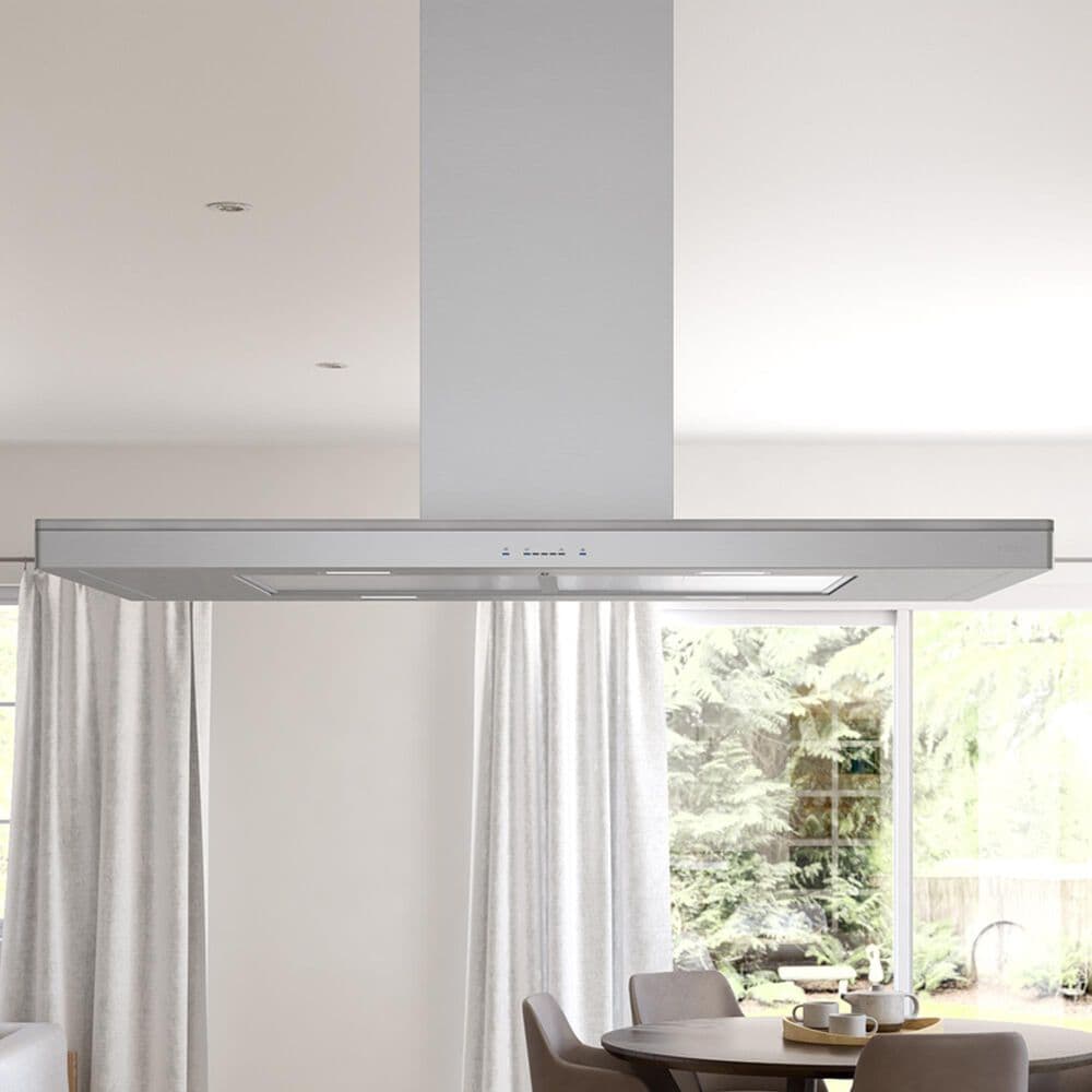 Zephyr Luce 42" Island-Mount Chimney Range Hood in Stainless Steel, , large