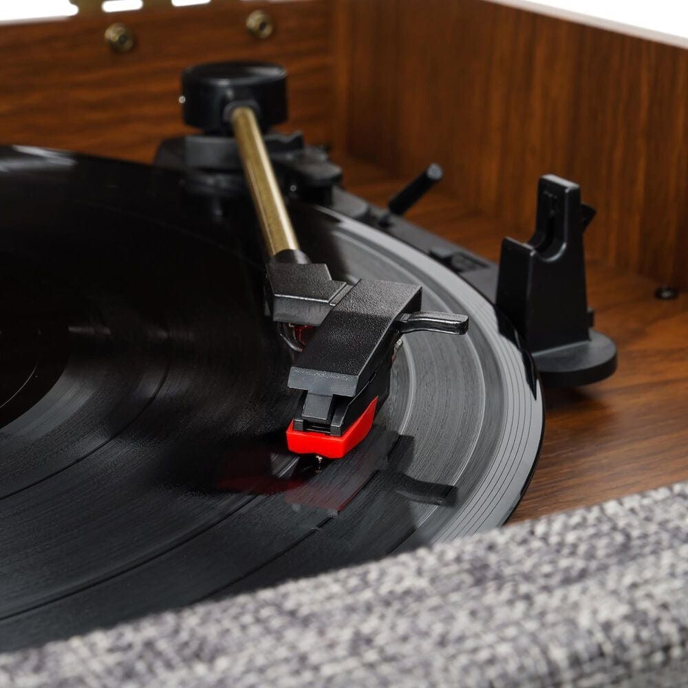 Victrola Century 6-in-1 Music Center Record Player with 3-Speed Turntable in Walnut, , large