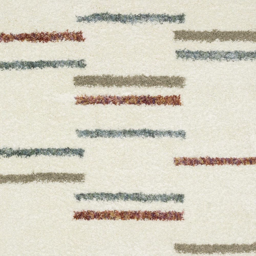 Oriental Weavers Axis Striped 6&#39;7&quot; x 9&#39;6&quot; Ivory Area Rug, , large