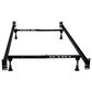 Home by Hollywood Twin/Full Headboard and Footboard Bed Frame in Black, , large