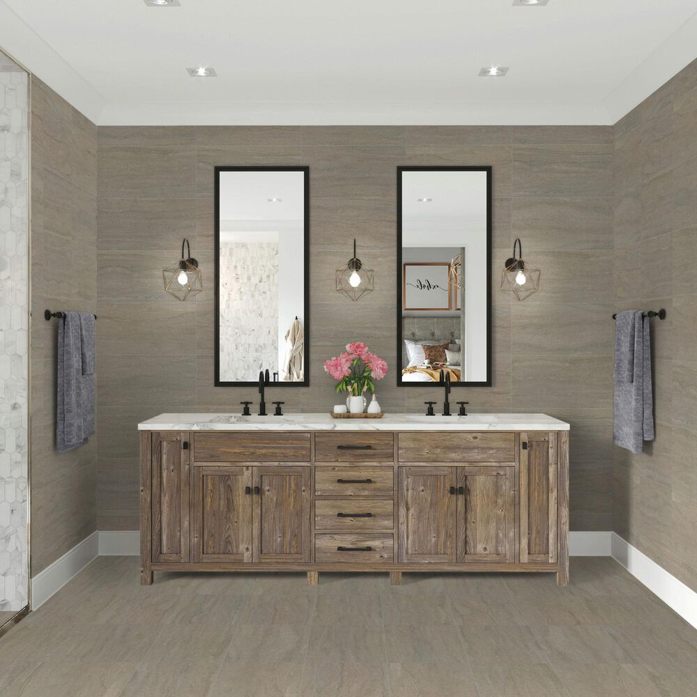 Dal-Tile Haddonstone Atlas Rectangle Vein Cut 12" x 24" Satin Polished Porcelain Tile, , large