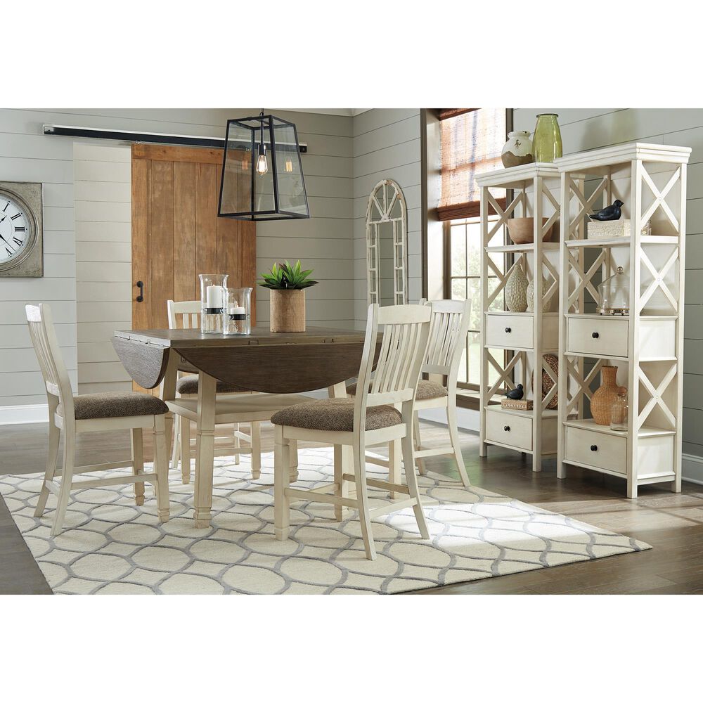 Signature Design by Ashley Bolanburg Upholstered Counter Stool in Antique White, , large