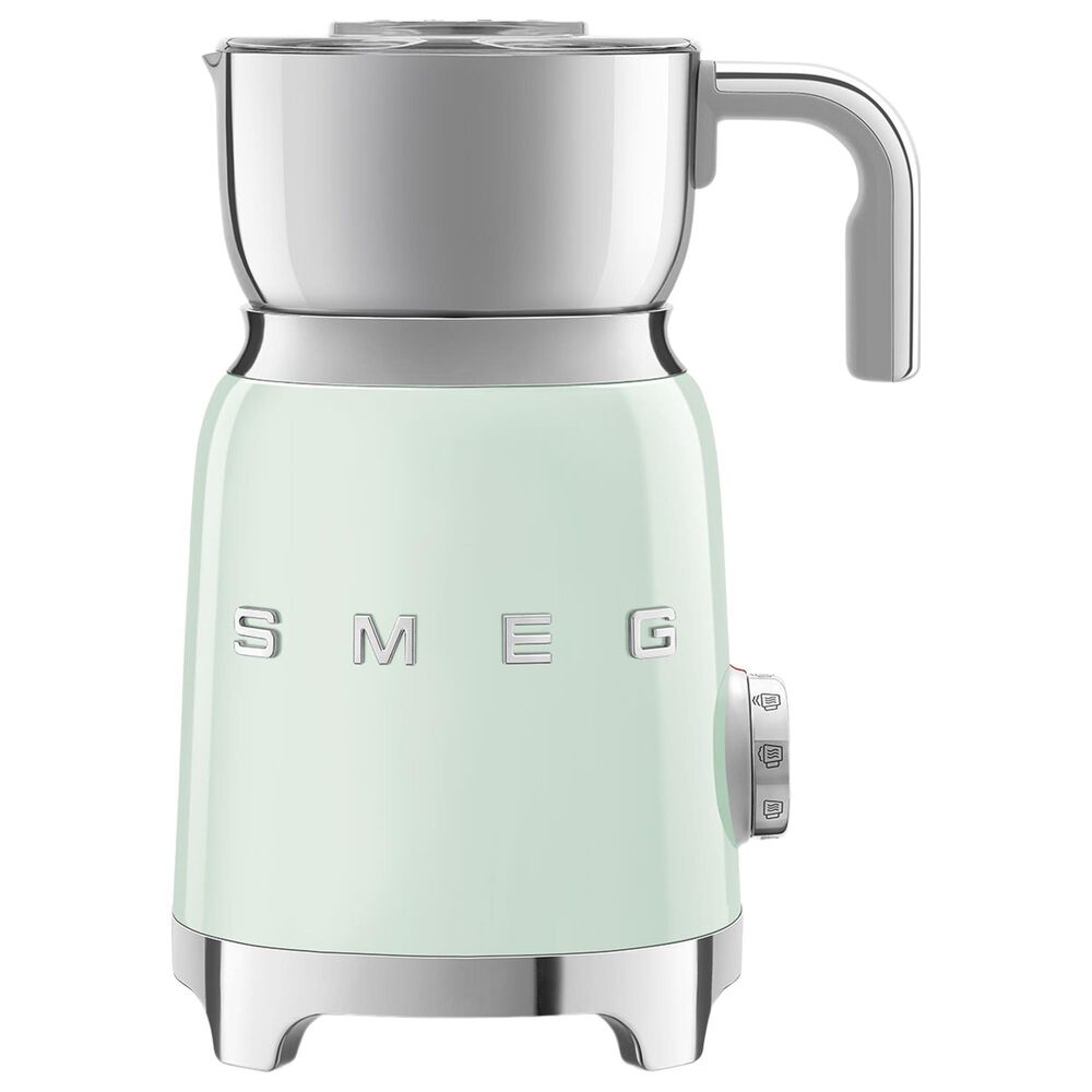 Smeg 20 Oz Retro Style Milk Frother in Pastel Green and Polished Chrome, , large