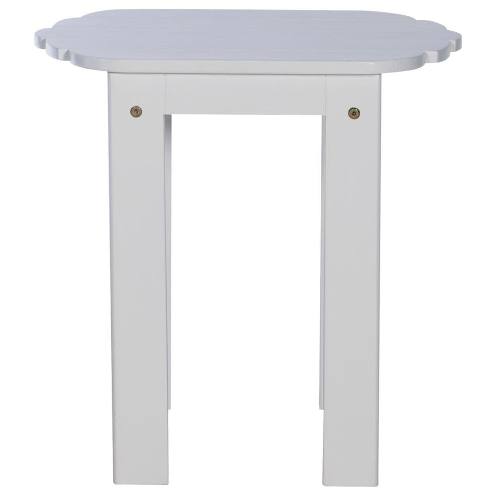Linon Home Decor Adirondack End Table in White, , large