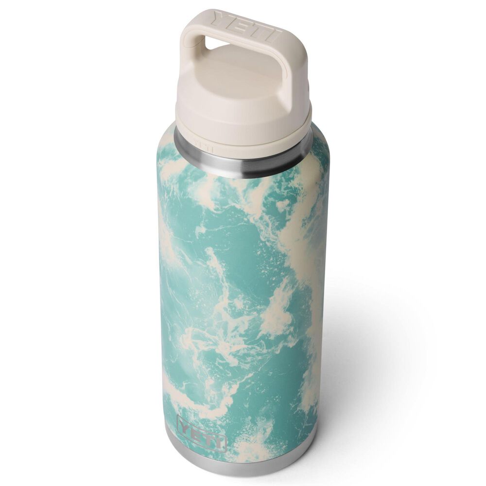 YETI Rambler 46 Oz Water Bottle with Color-Matched Straw Cap in Sea View, , large