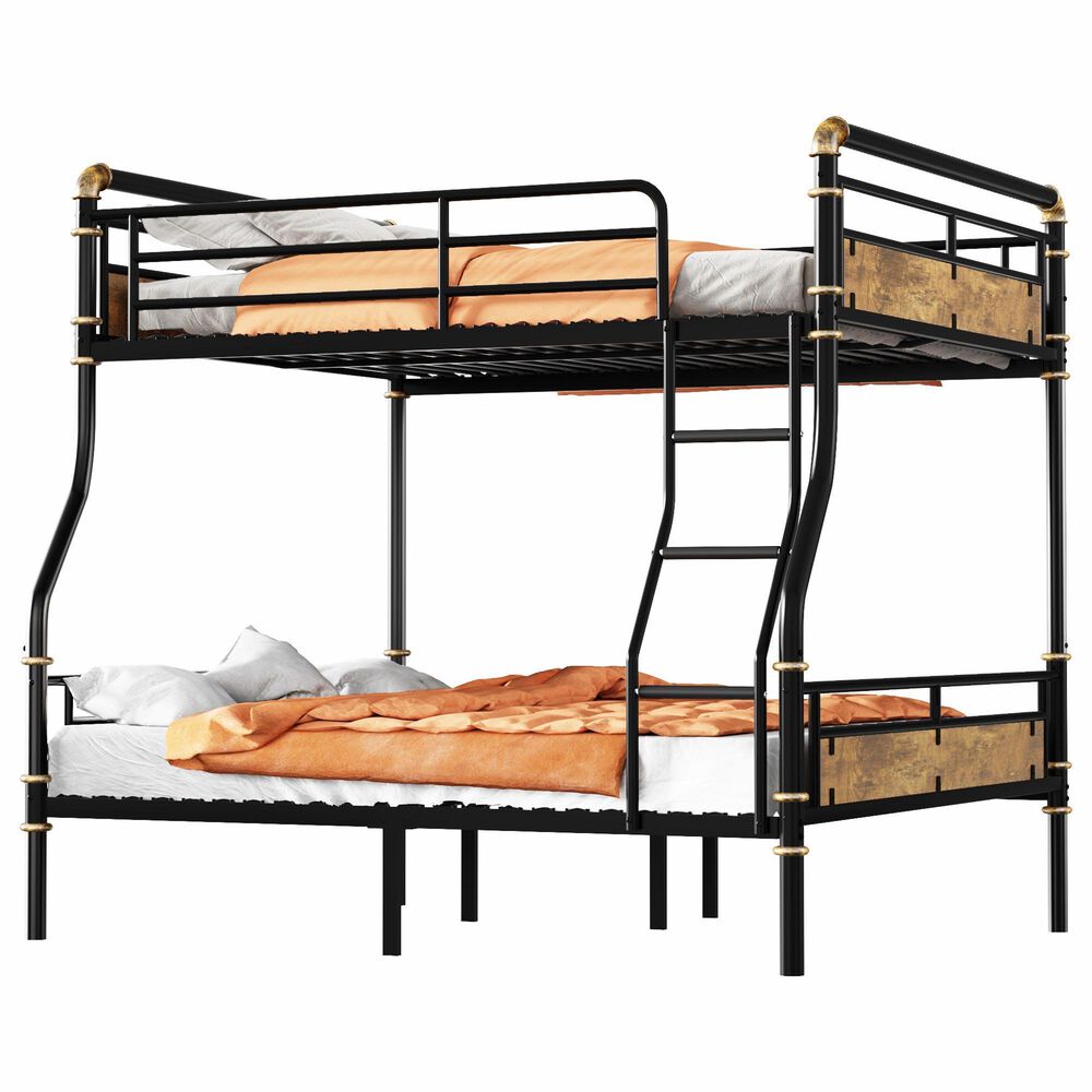 Hearth and Haven Full XL over Queen Detachable Bunk Bed in Black, , large