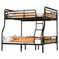Hearth and Haven Full XL over Queen Detachable Bunk Bed in Black, , large