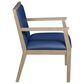 Regency Global Sourcing Regent WallGuard Guest and Reception Side Chair with Navy Blue Cushion in Noble Oak, , large