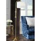 Ashley Baronvale Floor Lamp in Brushed Brass, , large