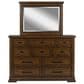 Ashley Taffenbrook 10-Drawer Dresser and Mirror in Medium Brown, , large