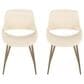 LumiSource Fabrico Side Chair with Cream Faux Leather Cushion in Antique Copper (Set of 2), , large