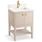 Kohler Seagrove 24" Single Bathroom Vanity in Light Clay with 3 cm White Quartz Top and Rectangular Sink, , large