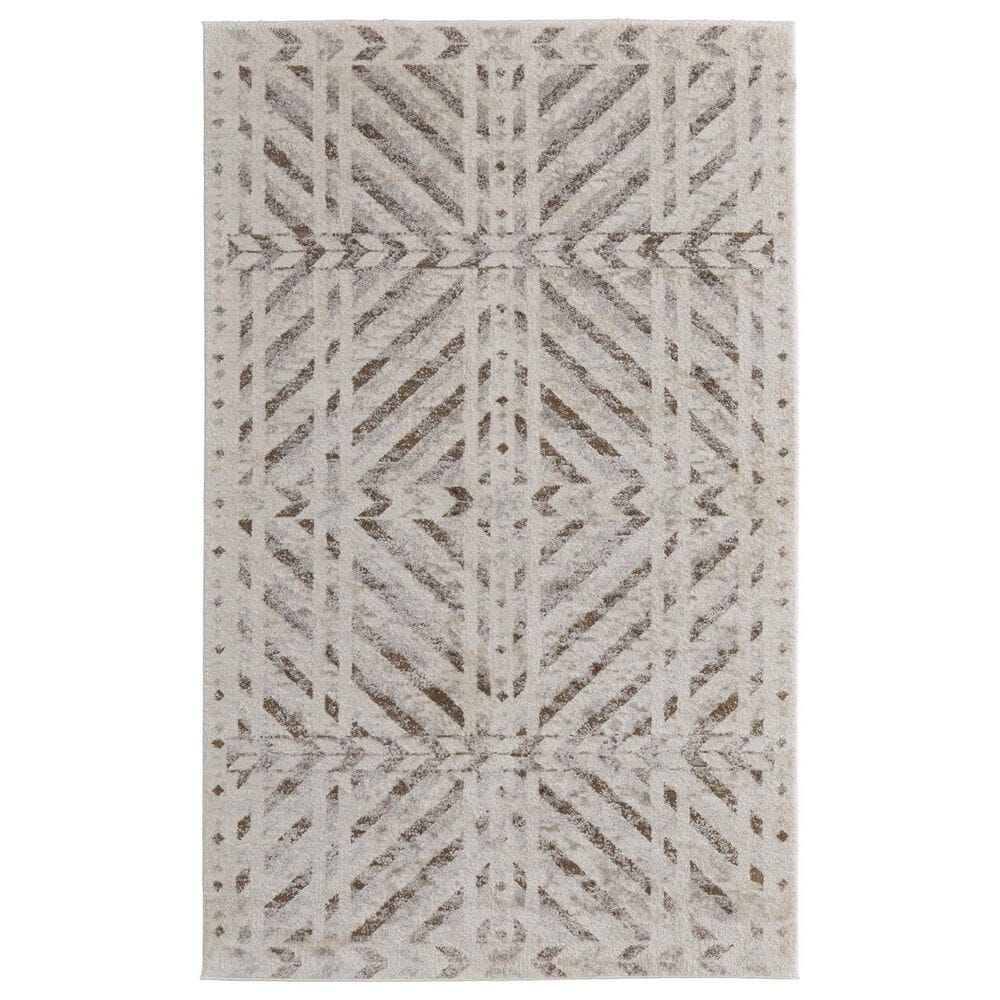 Feizy Vancouver 39NQF 8" x 10" Beige and Brown Area Rug, , large