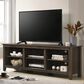 HOMLUX 70" TV Stand with Open Shelves and Adjustable Storage in Dark Brown, , large