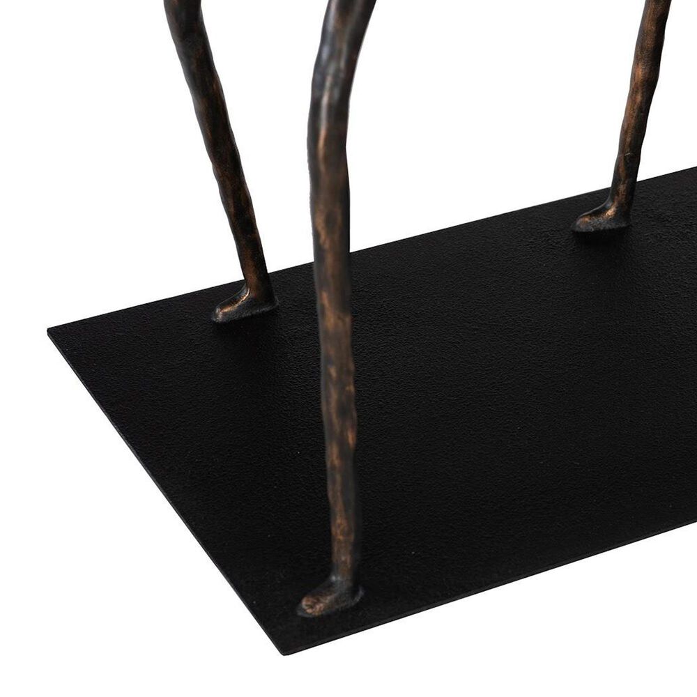 TimberHaus Atlas Small Console Table in Natural and Black, , large