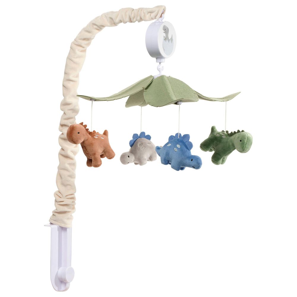 Lambs & Ivy Dino-Might Dinosaur Musical Baby Crib Mobile in Multicolor, , large