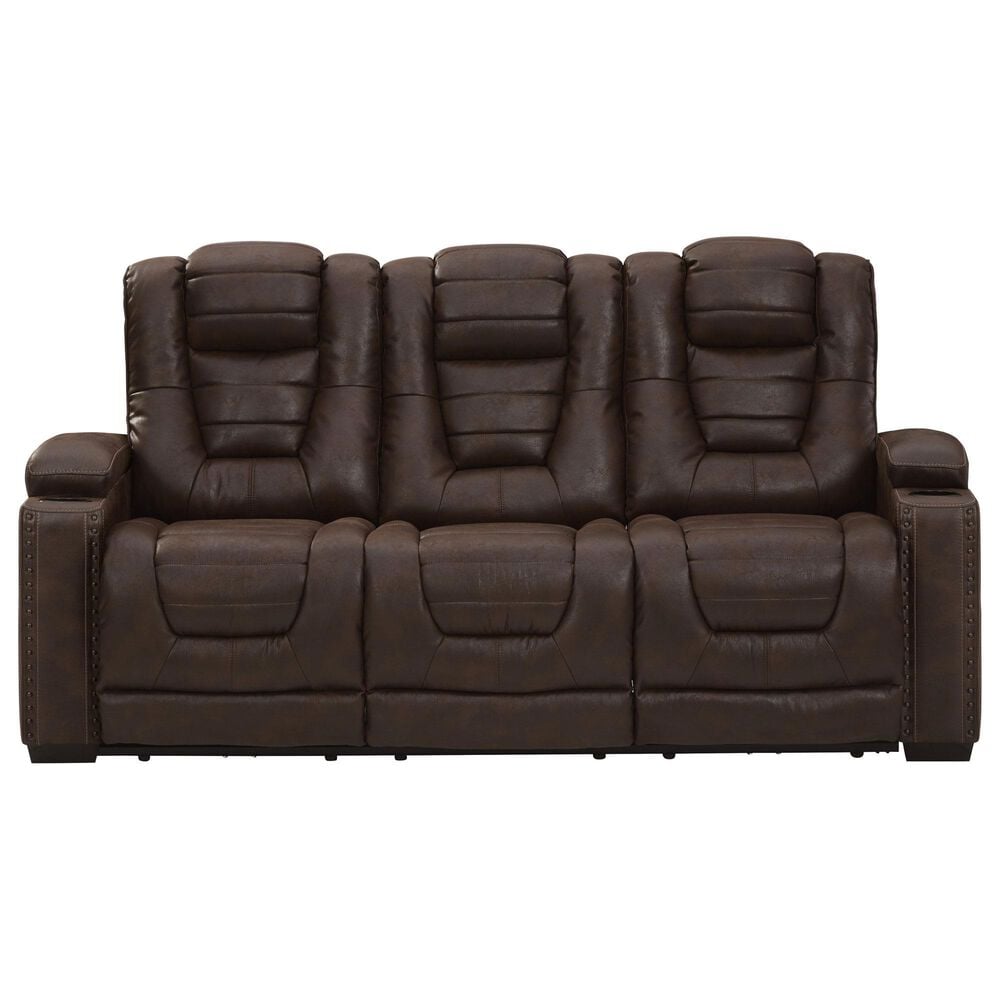 Ashley Owner&#39;s Box Power Reclining Sofa in Thyme, , large