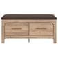 Ashley Kinlanni Storage Bench with Brown Cushion in Tan, , large