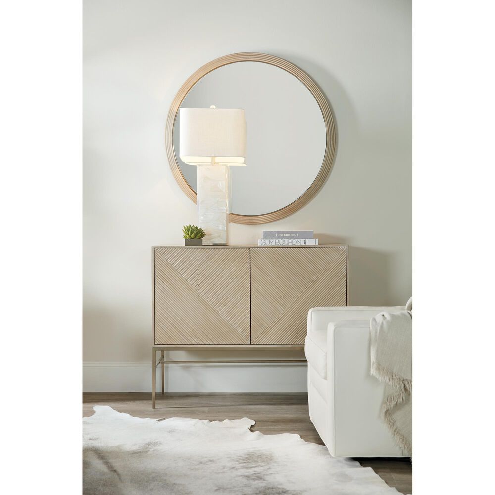 Hooker Furniture Cascade Round Mirror in Taupe, , large