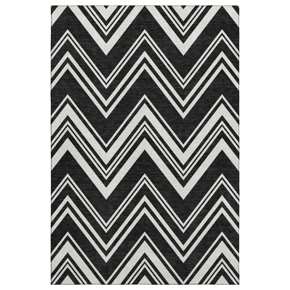 Dalyn Rug Company The Reserve TR17 Black 8" x 10" Indoor/Outdoor Area Rug, , large