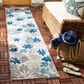 Safavieh Cabana CBN800F 2" x 12" Grey and Blue Indoor/Outdoor Performance Runner, , large
