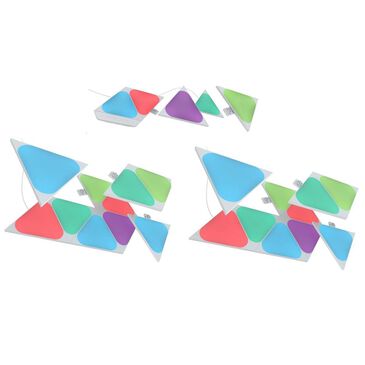 Nanoleaf Shapes Mini Triangle 5-Piece Smarter Kit + 2 Shapes Mini Triangle 10-Piece Expansion Packs, , large
