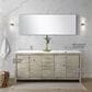 Lexora Home Lafarre 72" Double Bathroom Vanity in Rustic Acacia with 2 cm White Quartz Top and Rectangular Sinks, , large