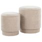 Lumisource Marla 2-Piece Upholstered Ottoman Set in Beige, , large