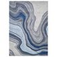 Kas Oriental Rugs Illusions Marble 3"3" x 4"11" Blue and Grey Area Rug, , large
