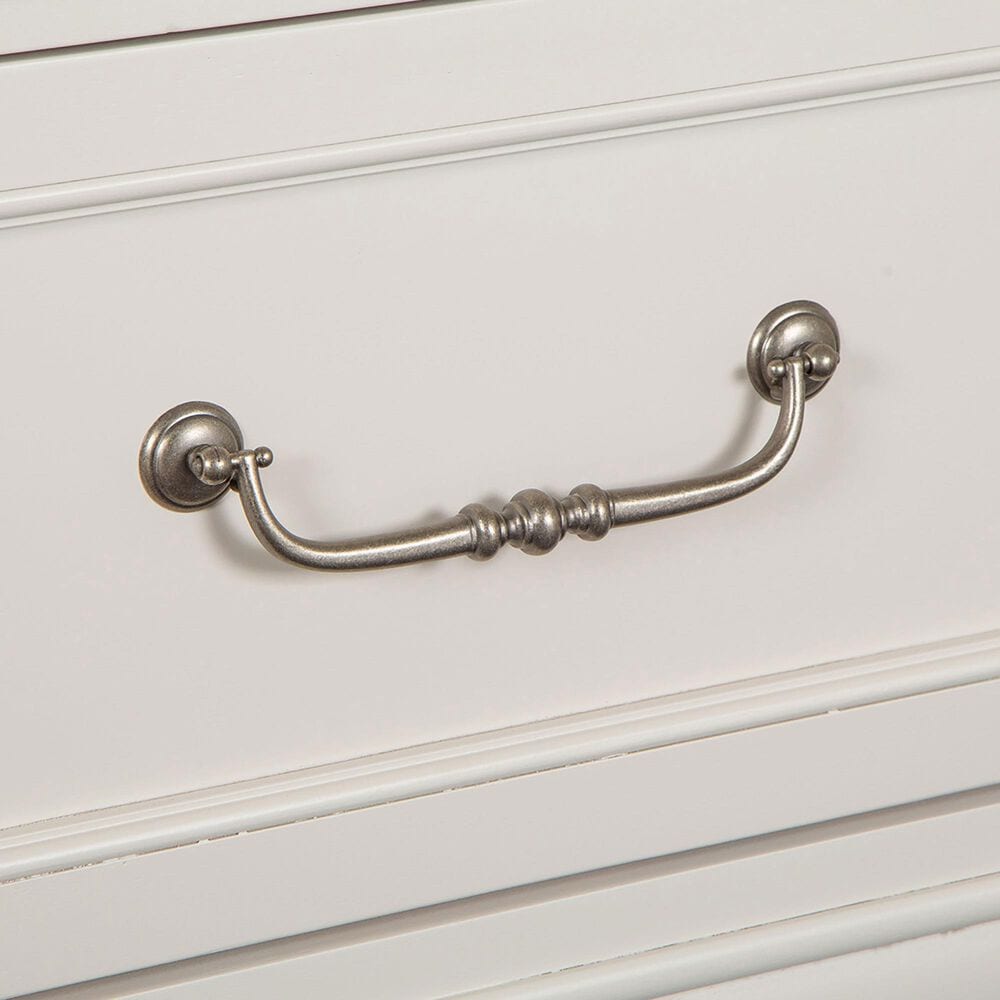 Nicolette Home Willowbrook Queen Panel Bed with Upholstered Headboard with Dresser, Chest, and Two Nightstands in Egg Shell White, , large