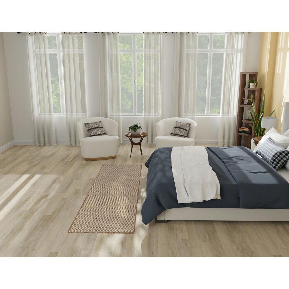 Nourison Courtyard Jute and Ivory 2&#39;2&quot; x 8&#39; Indoor/Outdoor Runner, , large