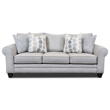 Fusion Furniture Amos Pebble Stationary Sofa in Gray, , large