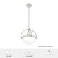 Hunter Wedgefield 1-Light Pendant in Brushed Nickel, , large