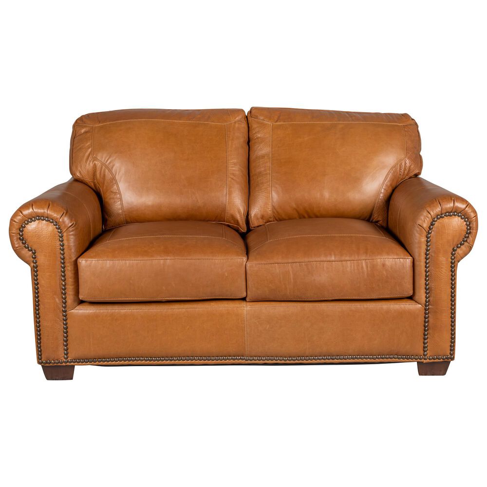 Marlowe Home Stationary Loveseat in Saddle Glove, , large