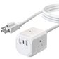 Hypercel Cube Multi-Port Power Strip with Extension Cord in White, , large